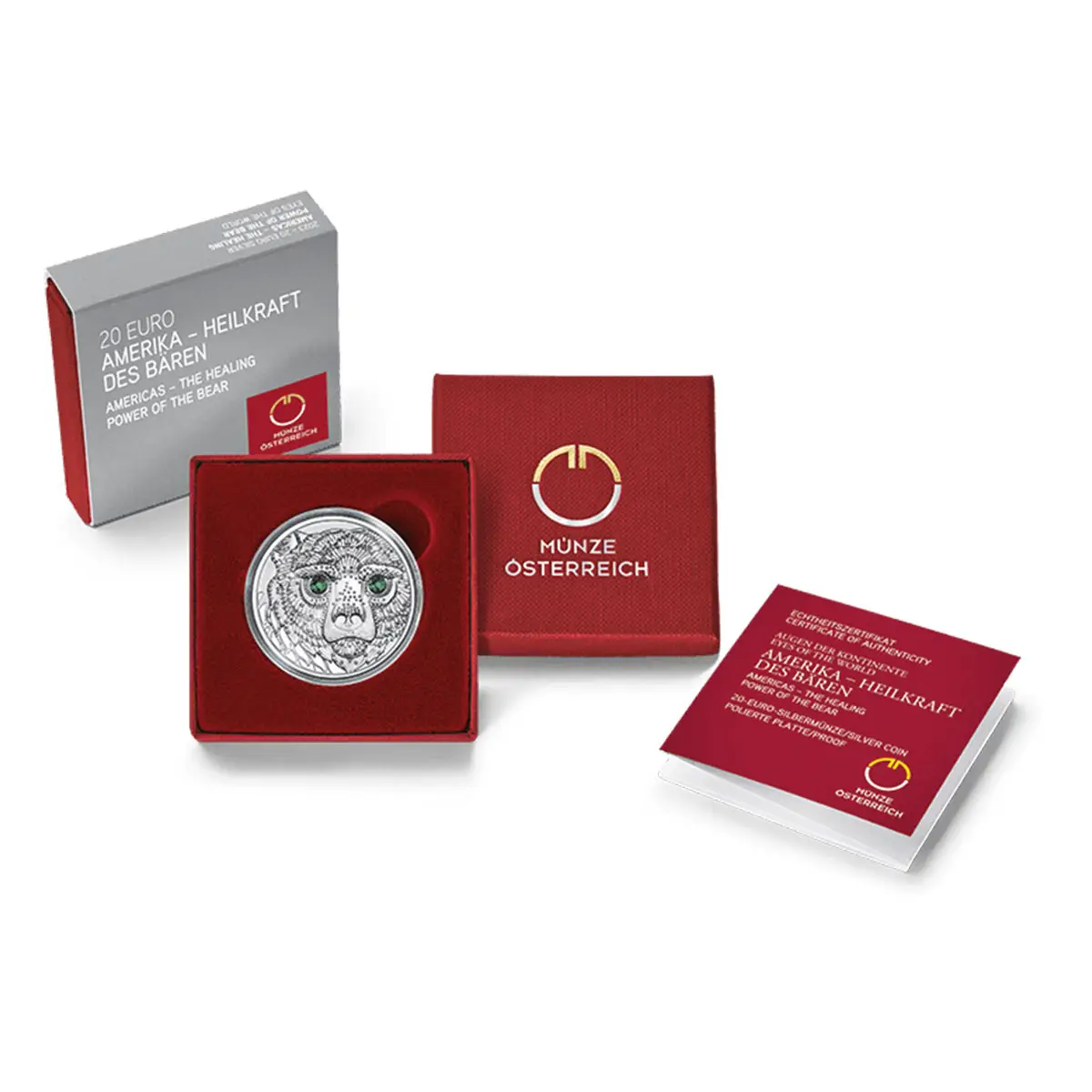 2023 The Healing Power of the Bear 20€ Silver Proof Coin - Image 3