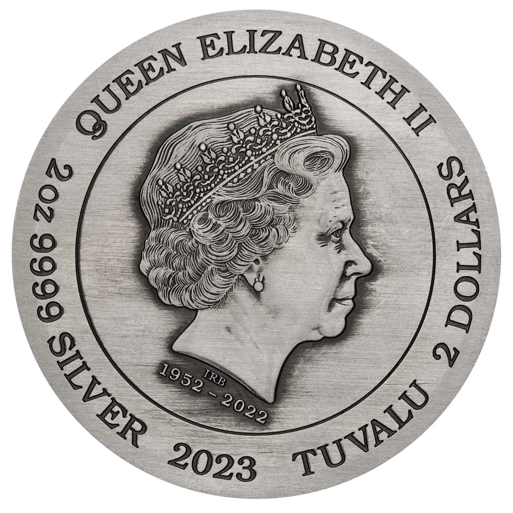 2023 The Phantom 2oz Silver Antiqued Coloured Coin - Image 2