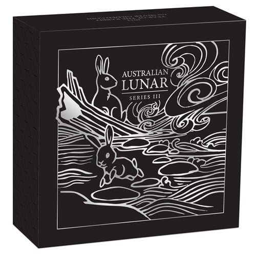 2023 Year of the Rabbit 1oz Silver Gilded Coin - Image 3