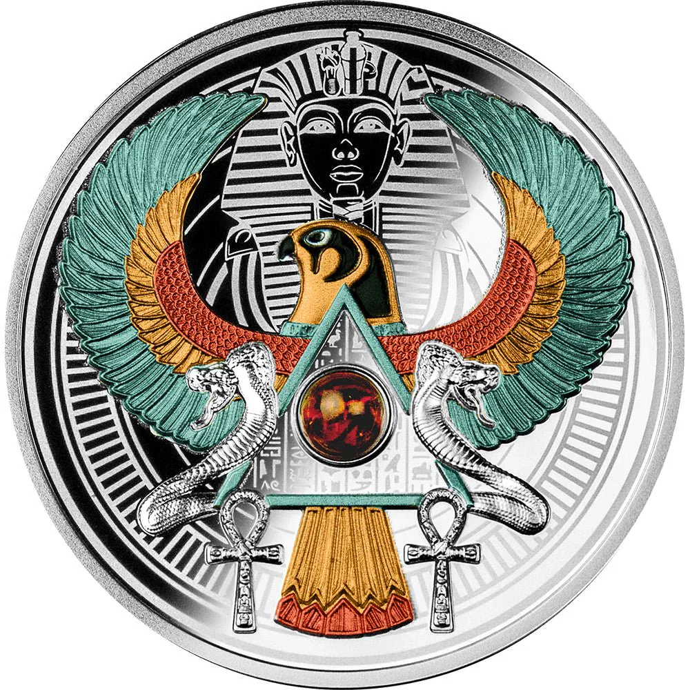 2024 $1 Falcon Of Tutankhamun Silver Proof Coin - Image 2