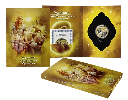 2024 5 Mark Valkyries: Solveig Valhalla Germania Mint 1oz Silver Coin