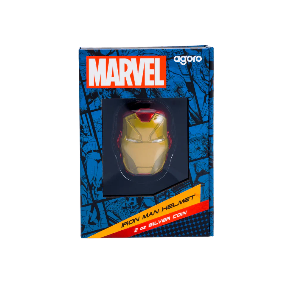 2024 Marvel - Iron Man Helmet 2oz Silver Coin - Image 4