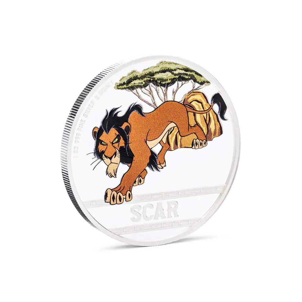 2024 Lion King 30th Anniversary - Scar 1oz Silver Coin