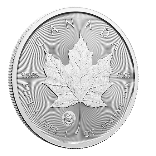 2024 1oz Silver Coin – Treasured Silver Maple Leaf First Strikes: Year of the Dragon Privy Mark - Image 5
