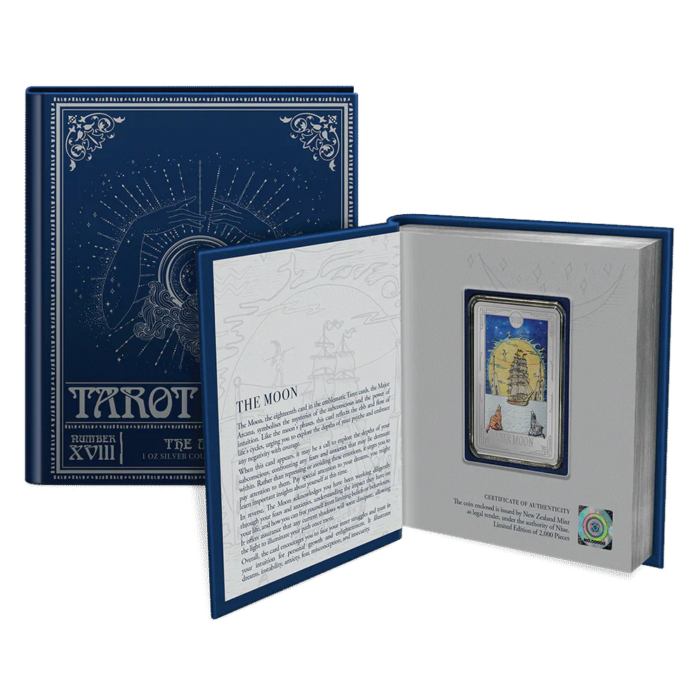 2024 Tarot Cards - The Moon 1oz Silver Coin - Image 3