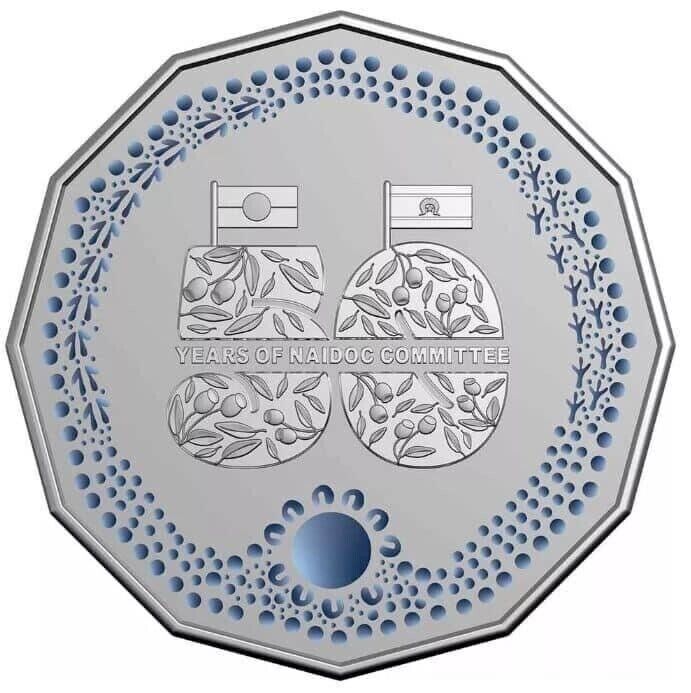 2024 50th Anniversary NAIDOC 50c Coloured Coin - Image 2