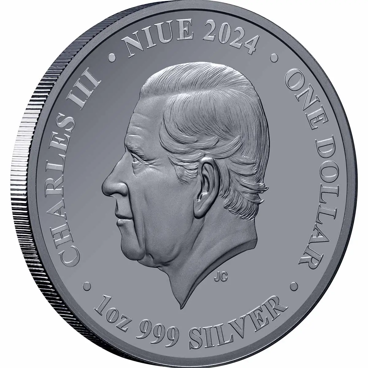 2024 Australia at Night Rock Wallaby $1 1oz Silver Black Proof Coin - Image 2