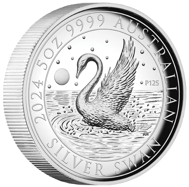 2024 Australian Swan 5oz Silver Proof High Relief Coin