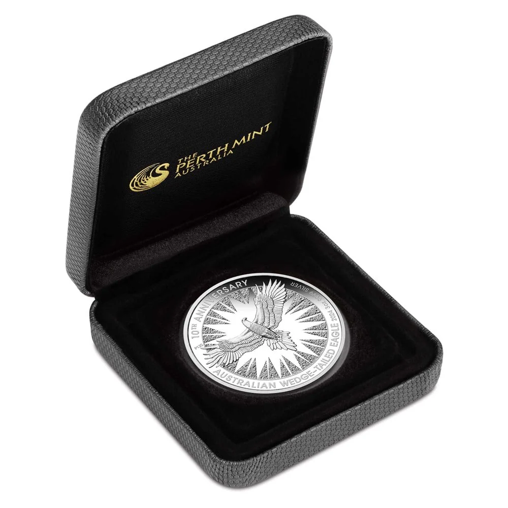 2024 Australian Wedge-tailed Eagle 10th Anniversary 3oz Silver Proof Coin COA# 5000/5000 - Image 3