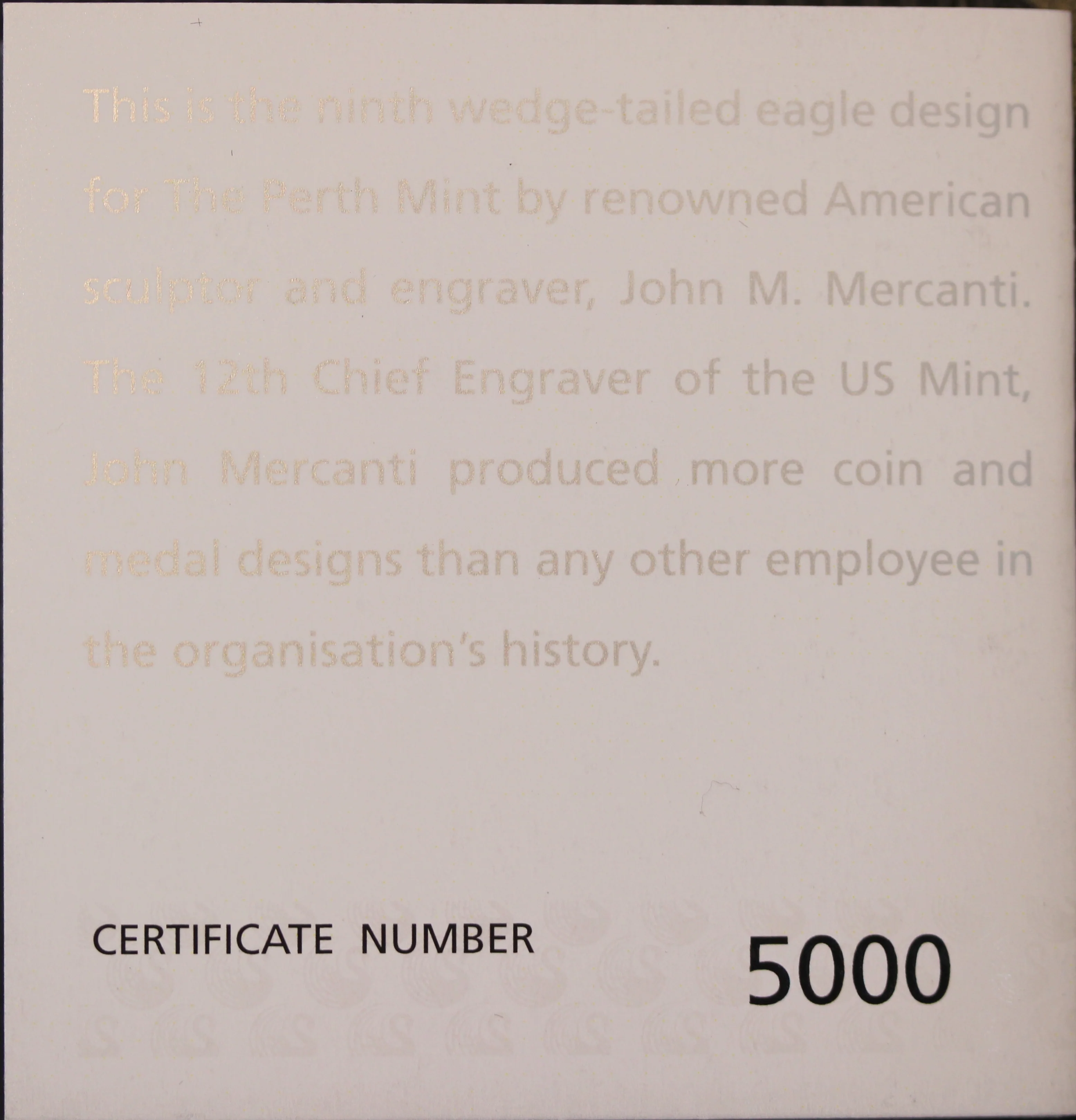 2024 Australian Wedge-tailed Eagle 10th Anniversary 3oz Silver Proof Coin COA# 5000/5000 - Image 5