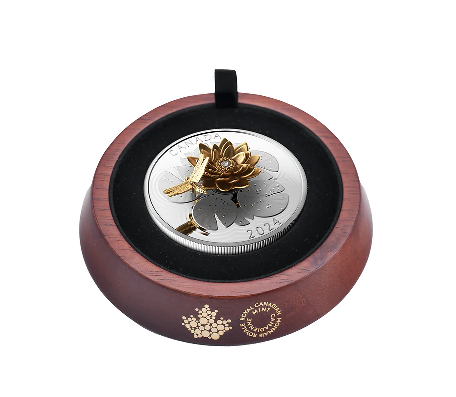 2024 Canada $50 Fine Silver Coin - The Dragonfly and the Bloom