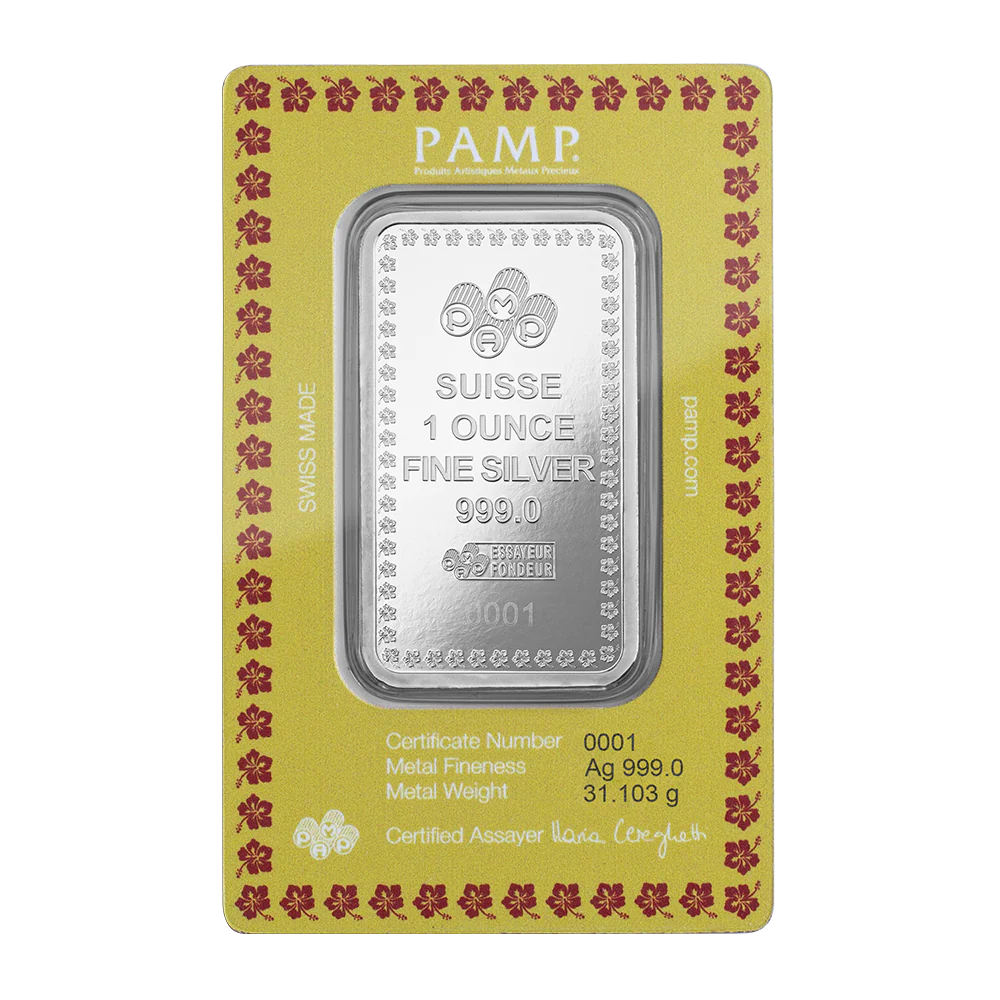 2024 Diwali - Lakshmi & Peacocks 1oz Pure Silver Bar - Image 2