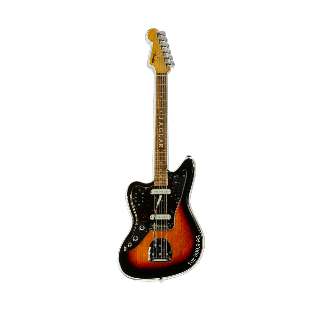 2024 Fender® Jaguar 1oz Pure 1oz Silver Coin - Image 2