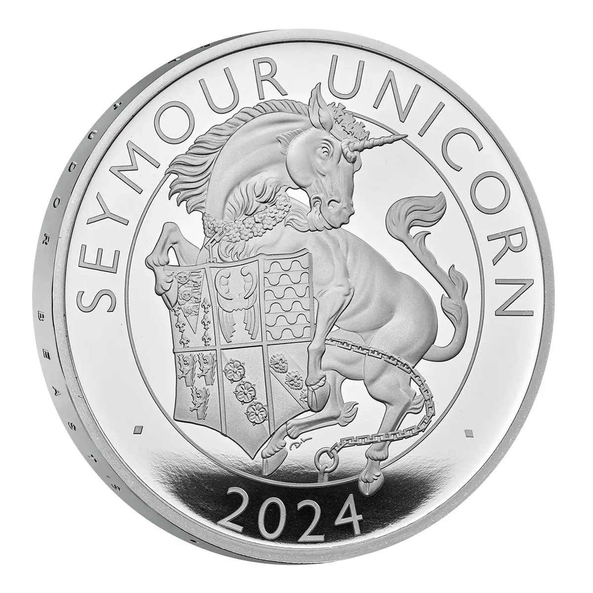 2024 GB Royal Tudor Beasts The Seymour Unicorn £2 1oz Silver Proof Coin - Image 2