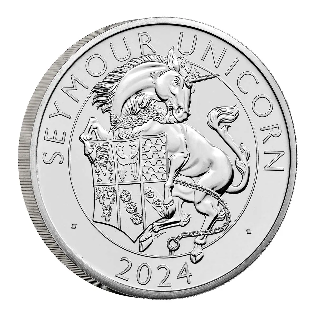 2024 GB Royal Tudor Beasts The Seymour Unicorn £5 BU Coin - Image 3