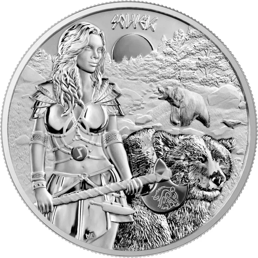 2024 Germania Valkyries: Solveig 1 oz Silver Round BU