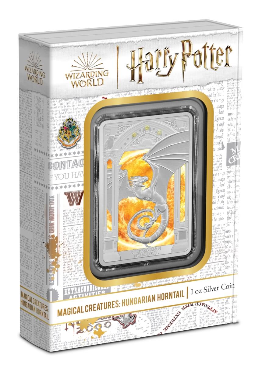 2024 Harry Potter Magical Creatures - Hungarian Horntail 1oz Silver Coin - Image 3
