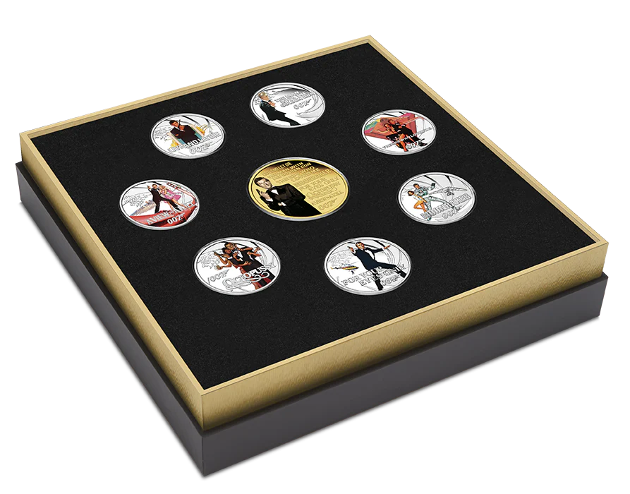 2024 James Bond 007 Roger Moore 8 Coin Silver Proof Collection - Image 3