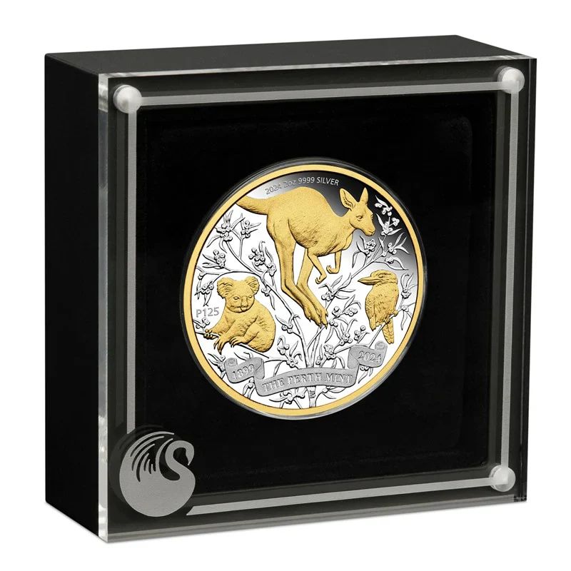 2024 Perth Mint 125th Anniversary Gilded 2oz Silver Proof Coin - Image 3
