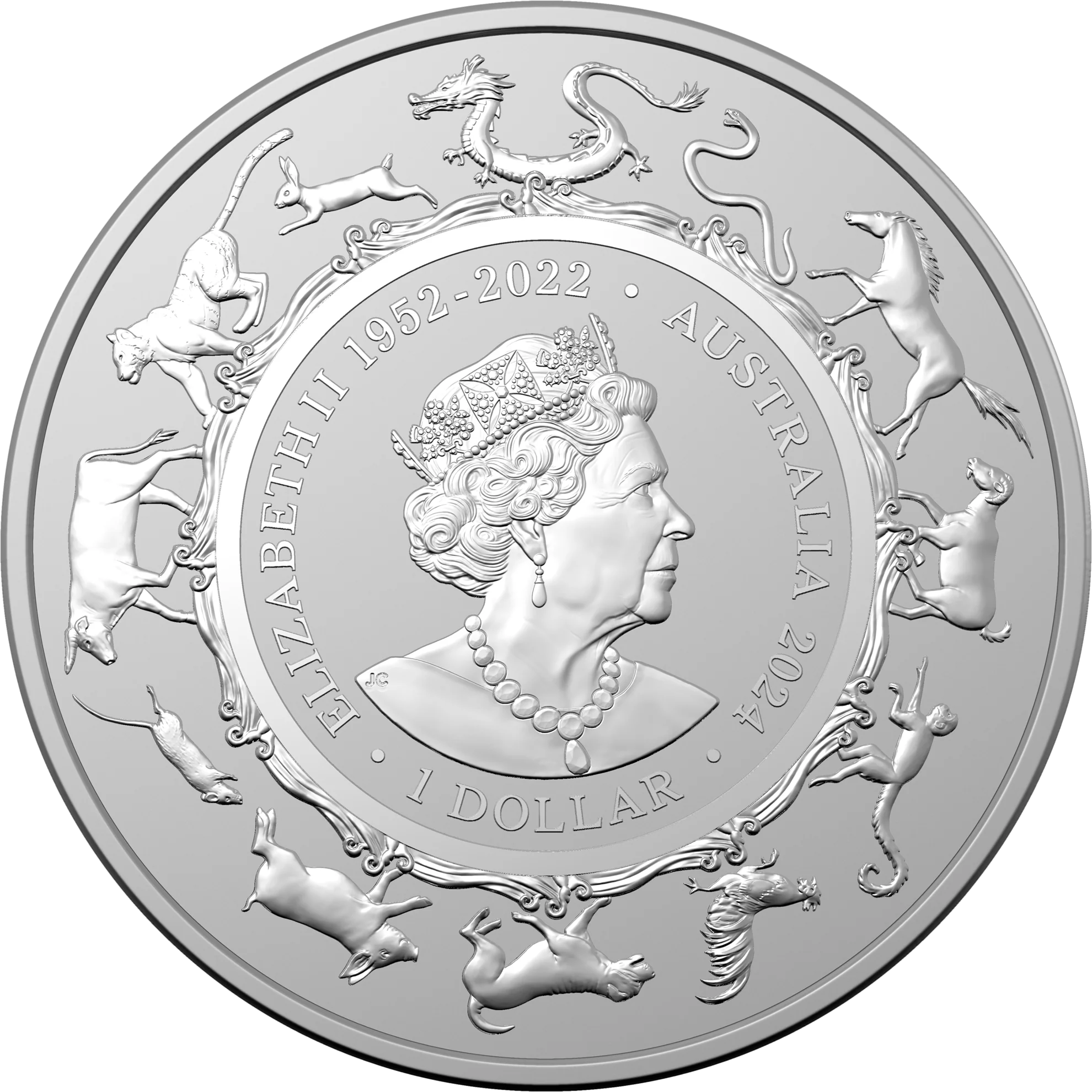 2024 RAM Year of the Dragon 1oz Silver Coin - Image 2