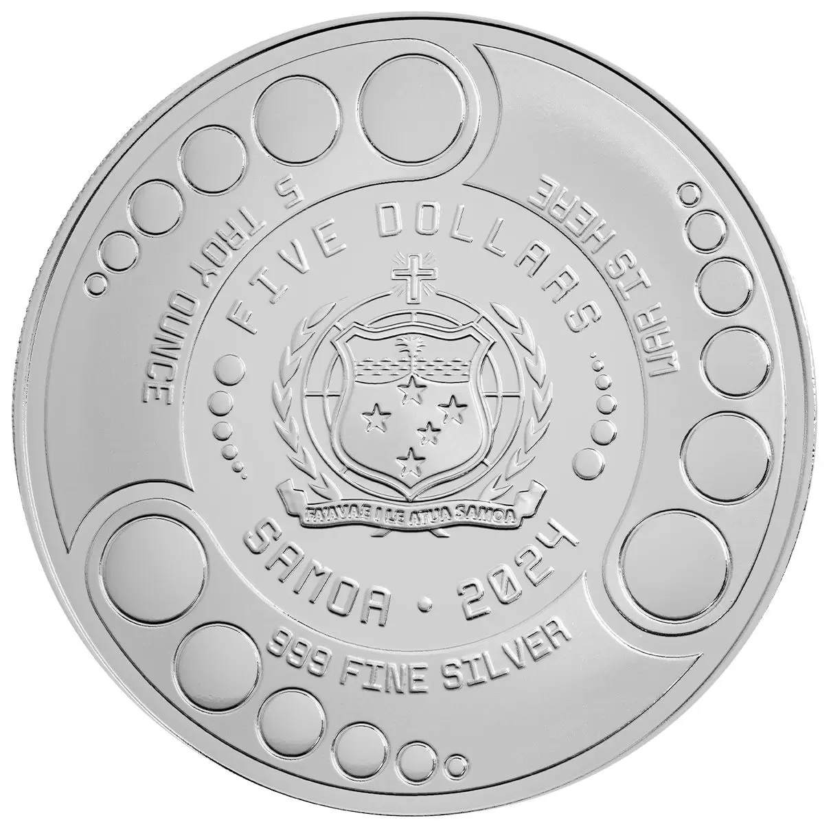 2024 Scottsdale Mint Silver Alien Coin 5oz - Image 2