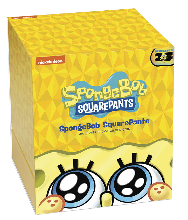 2024 Spongebob Squarepants 2oz Silver Proof Gilded Coin - Image 4