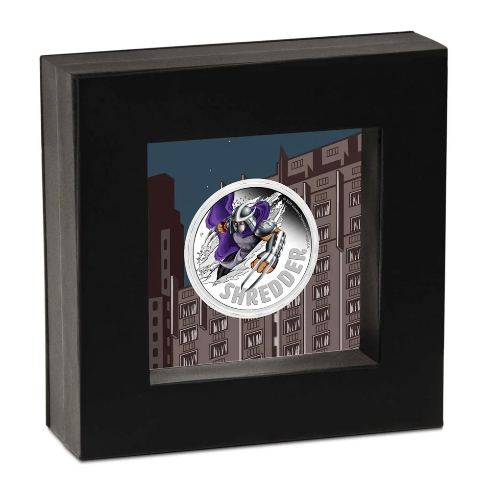 2024 Teenage Mutant Ninja Turtles - Shredder 1oz Silver Proof Coloured Coin - Image 3