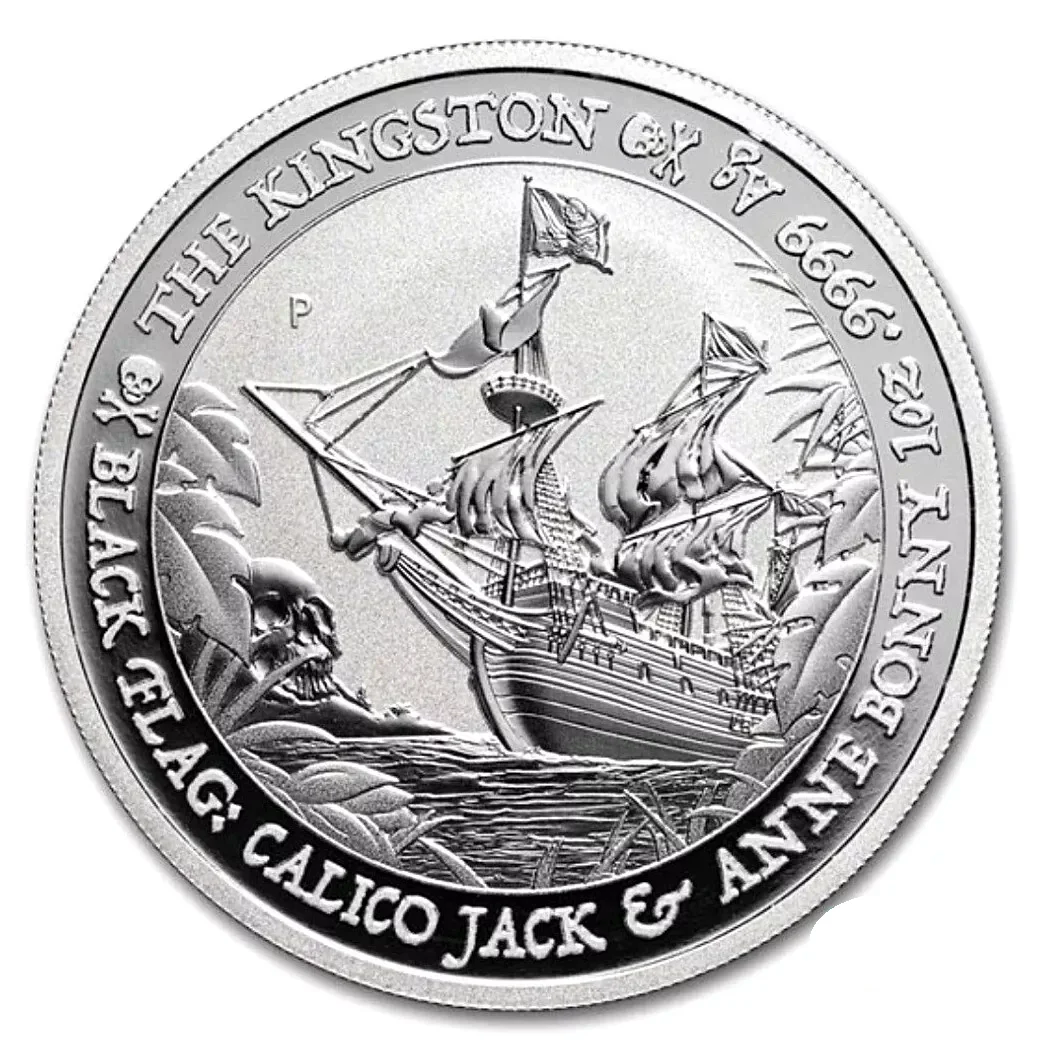 2024 Tuvalu Black Flag Calico Jack - The Kingston 1oz Silver Bullion Coin