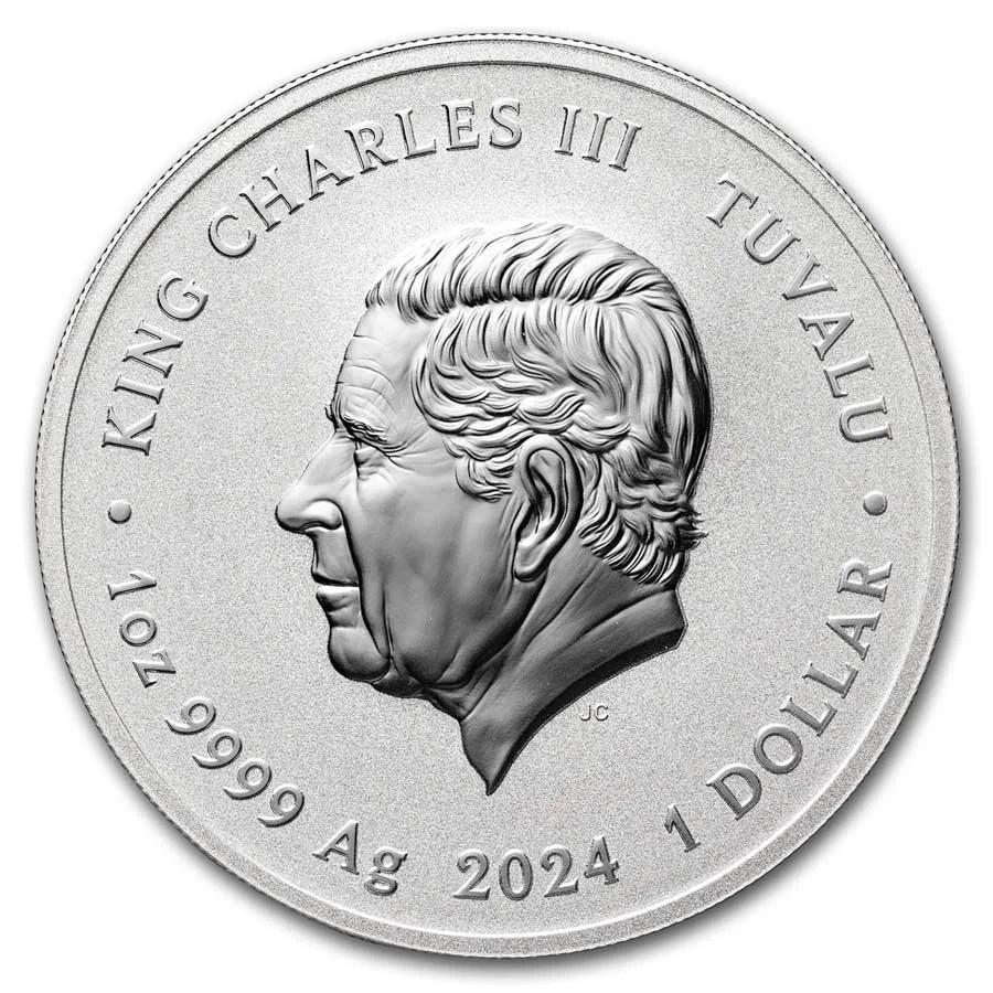 2024 Tuvalu Black Flag Calico Jack - The Kingston 1oz Silver Bullion Coin - Image 2