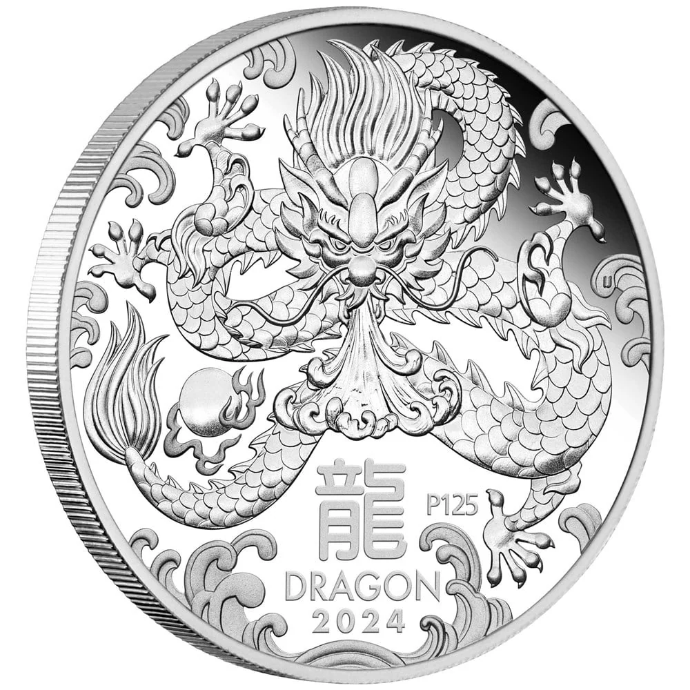 2024 Year of the Dragon 1/2oz Silver Proof Coin - Image 2
