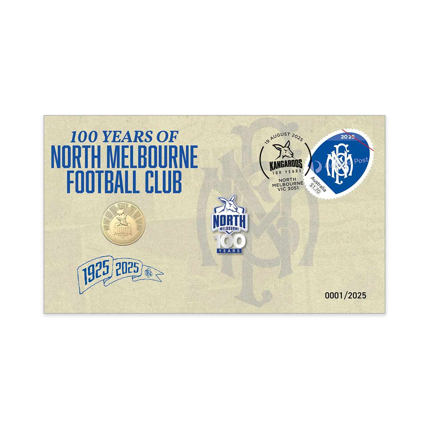 2025 $1 100 Years North Melbourne Football Club PIN and PNC