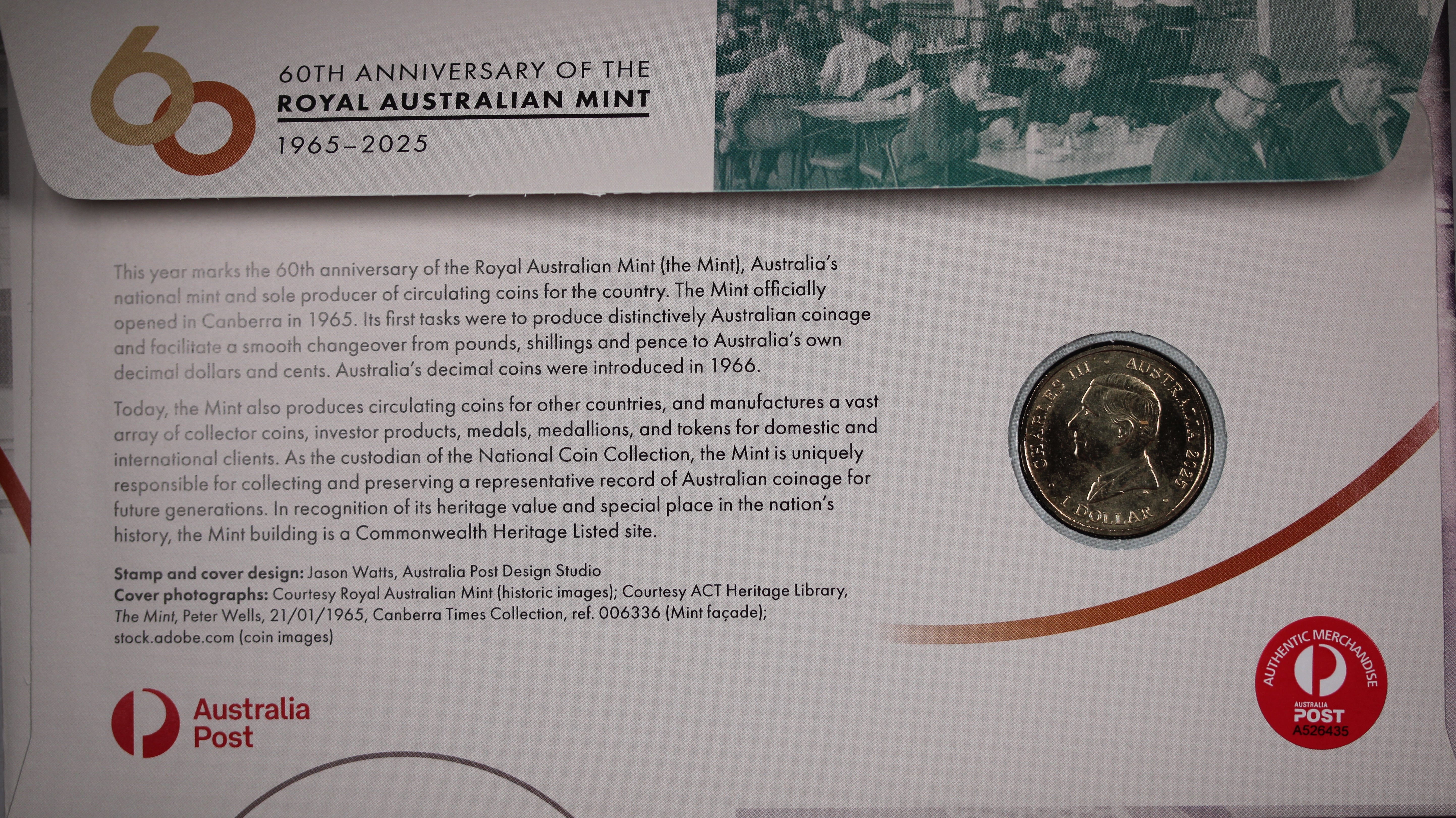 2025 $1 60th Anniversary of the RAM Perth Money Expo Day 1 PNC - Image 2