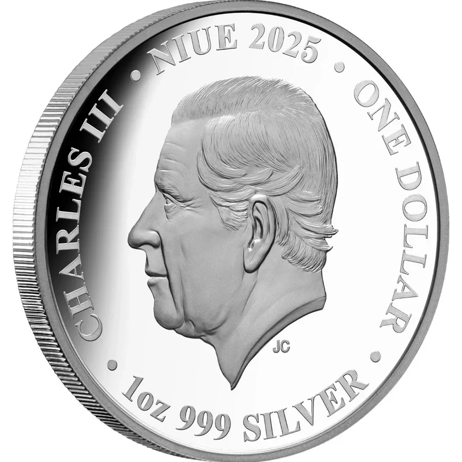 2025 $1 Birds of Australia Wedge-tailed Eagle 1oz Silver Proof Coin - Image 2