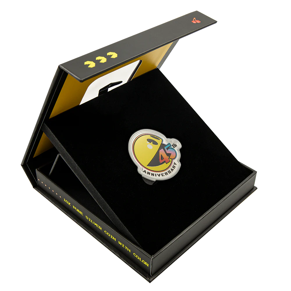 2025 1 oz Solomon Islands Pac-Man 45th Anniversary .9999 Silver Coloured Prooflike Coin - Image 2