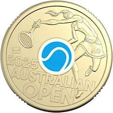 2025 $2 Australian Open Women's Coloured Individual Coin