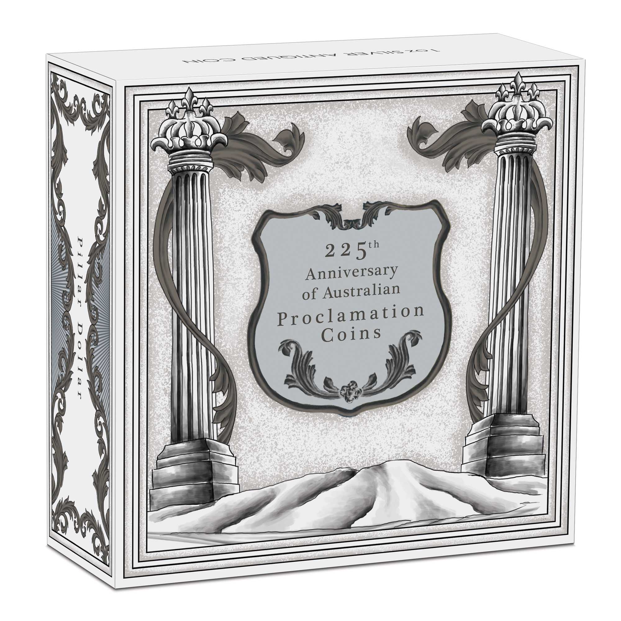 2025 225th Anniversary of Australian Proclamation Coins - Pillar Dollar 1oz Silver Antiqued Coin - Image 4