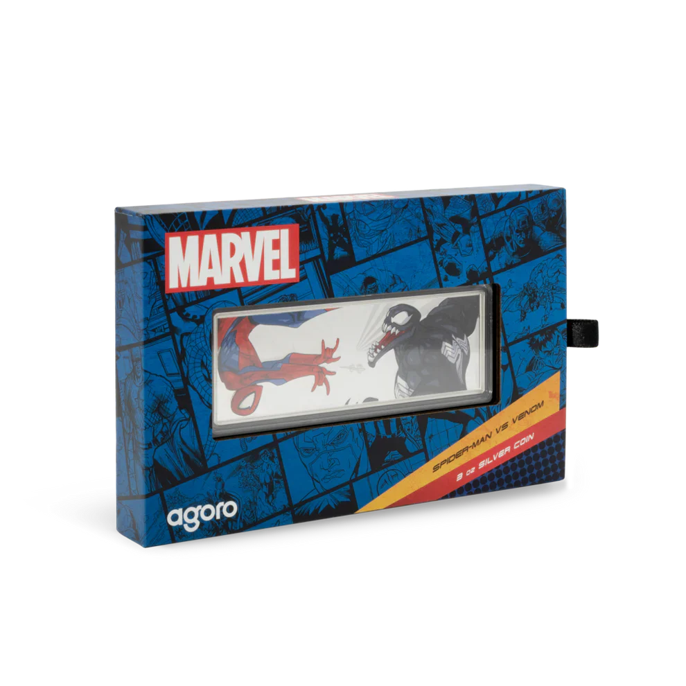 2025 Marvel Heroes vs. Villains - Spider-Man vs. Venom 3oz Silver - Image 3