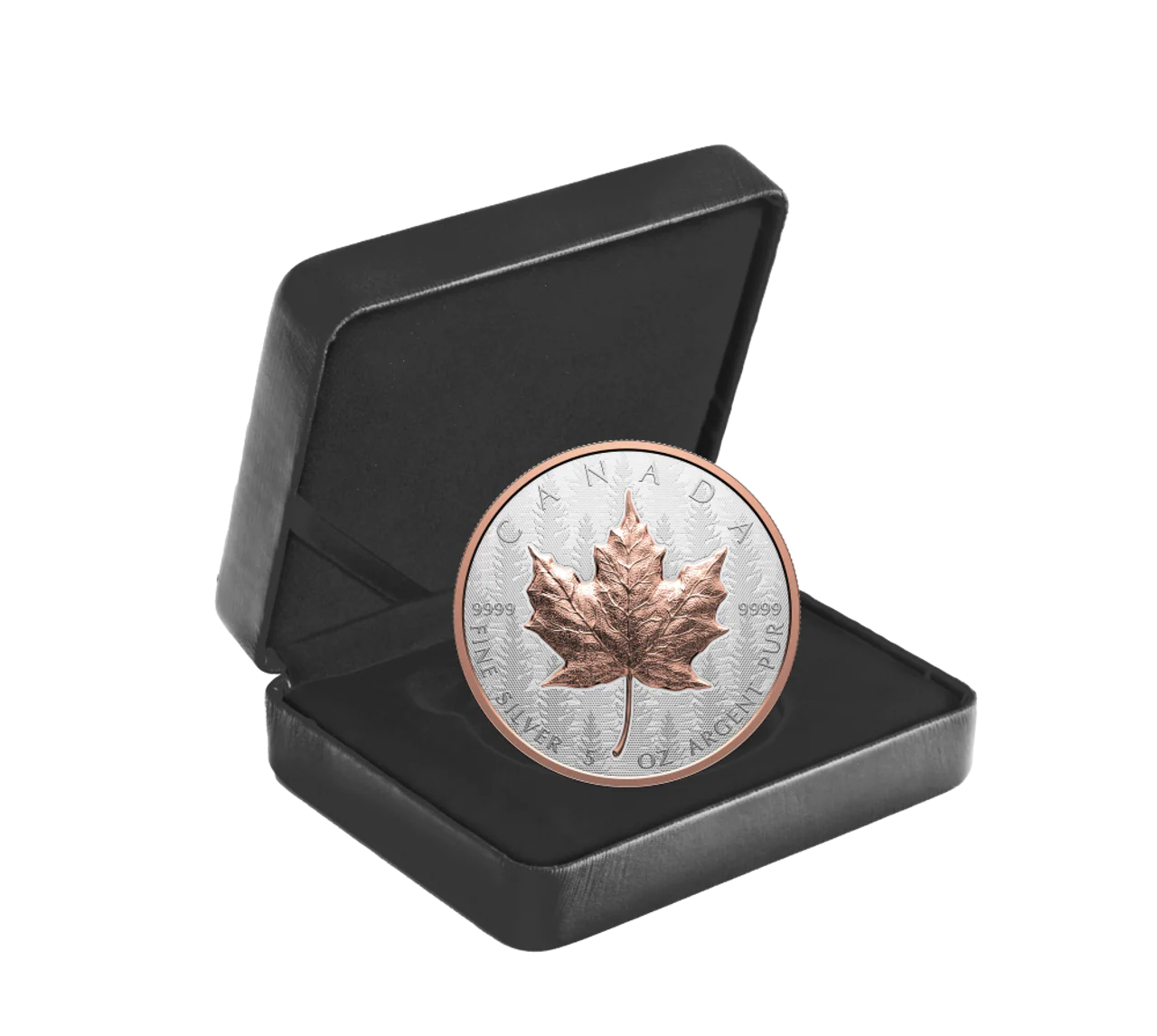2025 $50 Canadian Maple Lead Ultra High Relief 5oz Silver Coin - Image 2