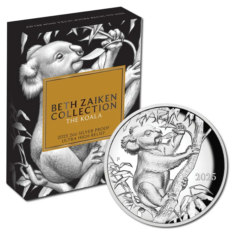 2025 Beth Zaiken Collection - The Koala 2oz Silver Proof Ultra High Relief Coin - Image 4