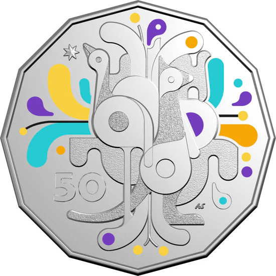 2025 Celebrations 50c UNC Coin in Card - Image 2