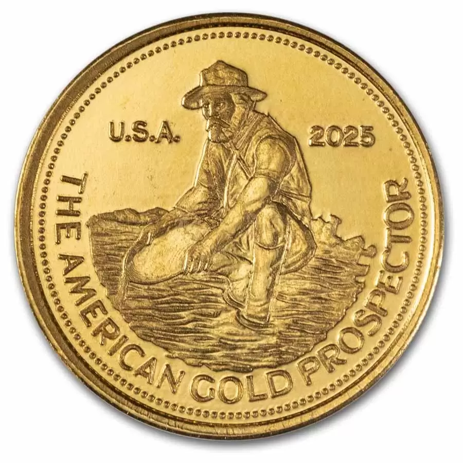 2025 Engelhard Gold Prospector Round 1/10oz - Image 3