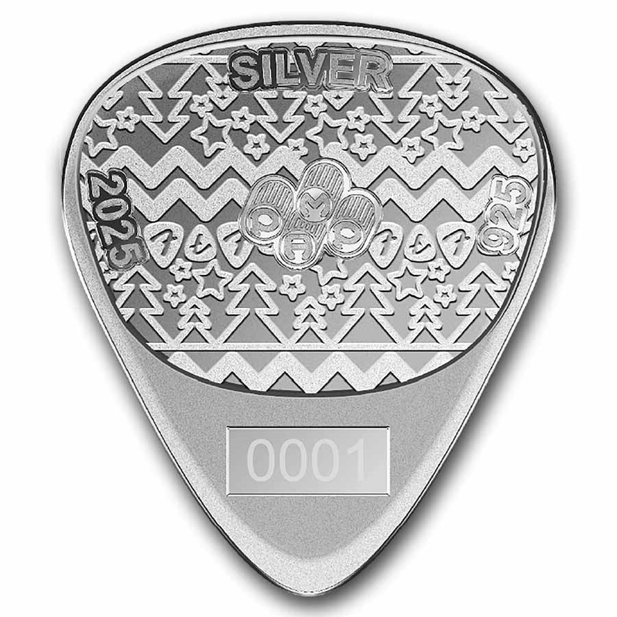 2025 Fender Holiday 351 Heavy Guitar Pick 10g Sterling Silver - Image 2