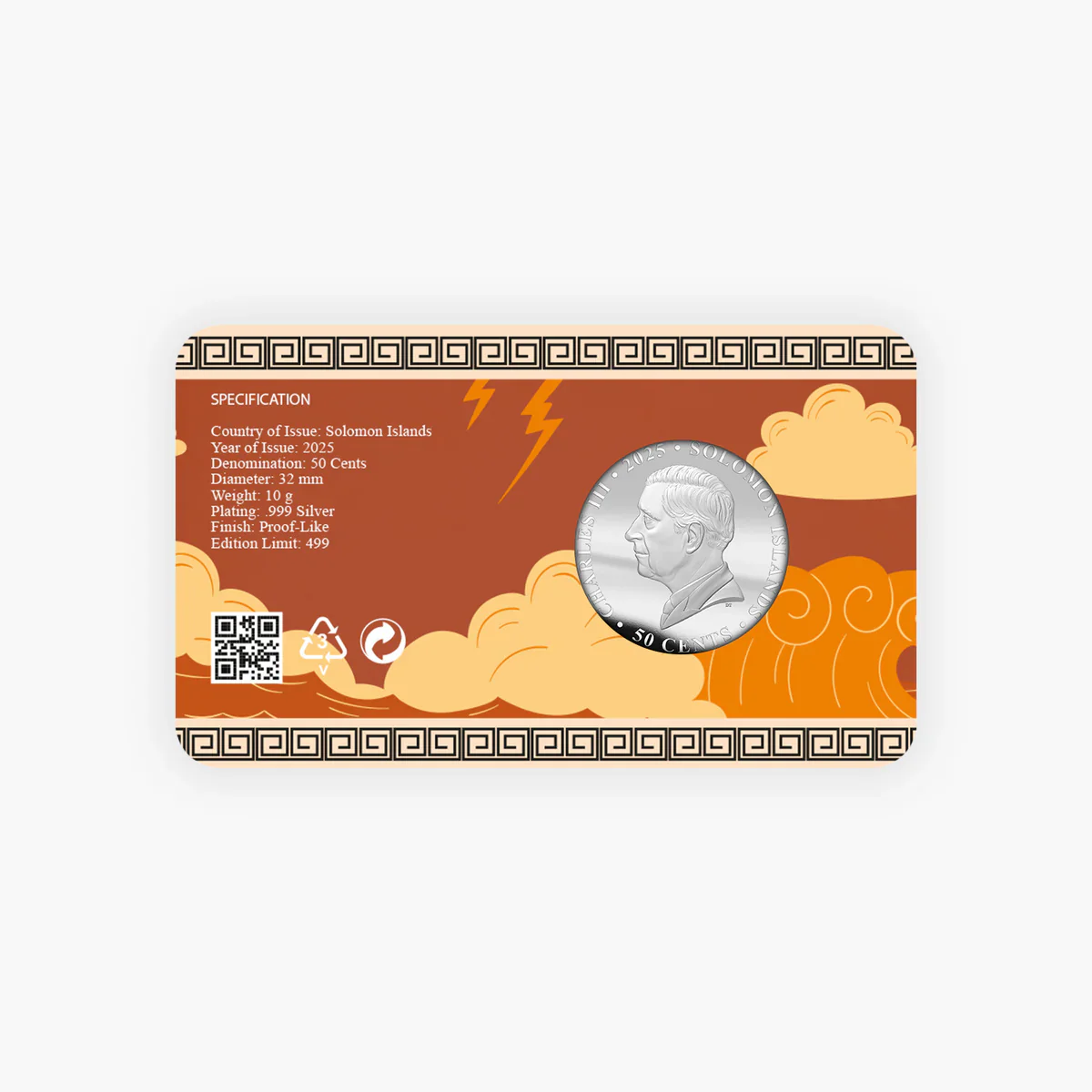 2025 Legends of Olympus Zeus Silver Plated BU Coin - Image 2
