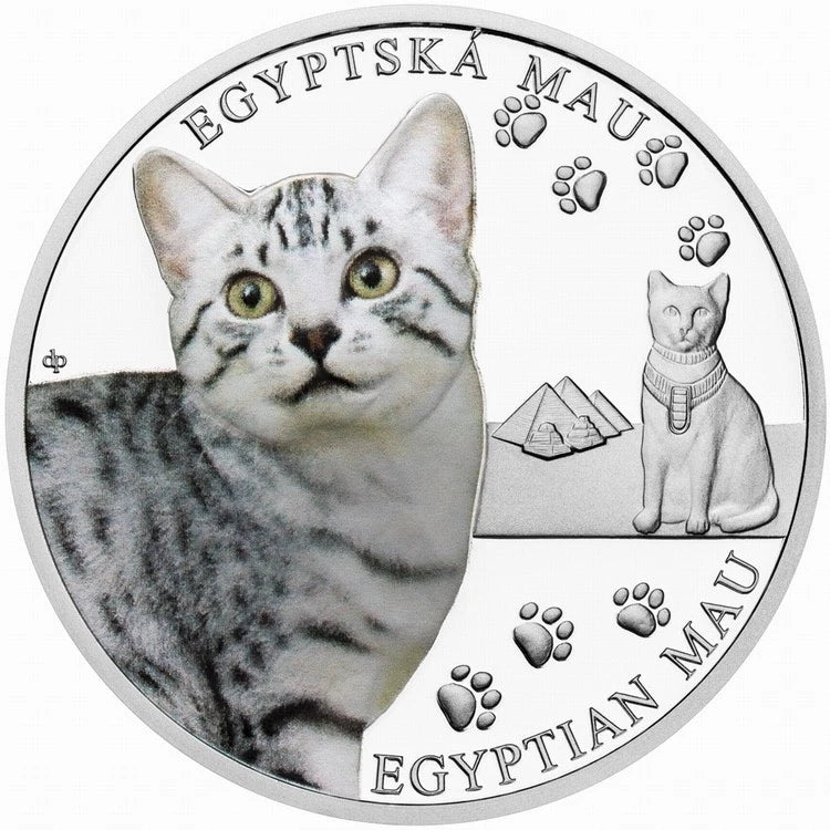 2025 Cat Breeds Egyptian Mau Proof 1 oz Silver Coin