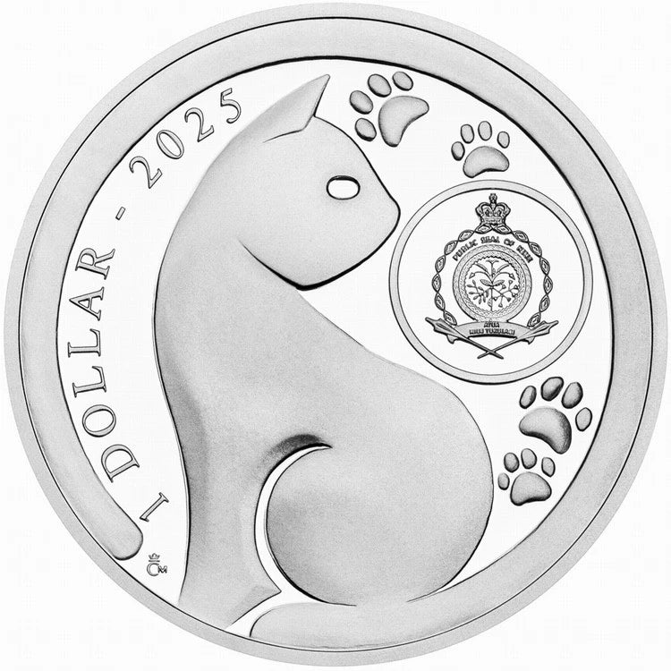 2025 Cat Breeds Egyptian Mau Proof 1 oz Silver Coin - Image 4