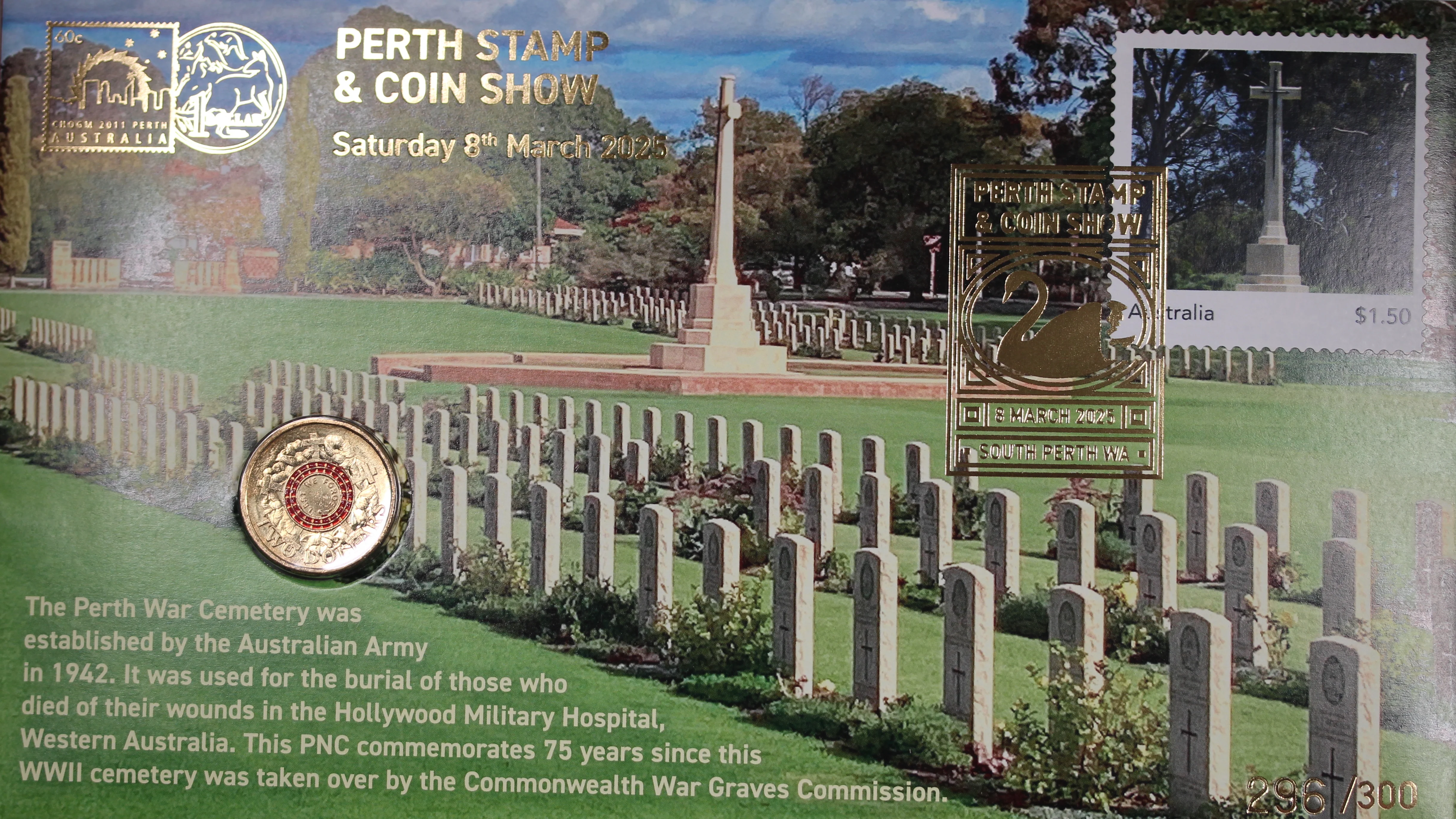 2025 Perth Stamp & Coin Show PNC set of 4 - Image 4