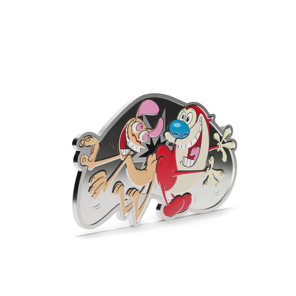 2025 Ren & Stimpy - Butt Bump 1oz Silver Coin - Image 2