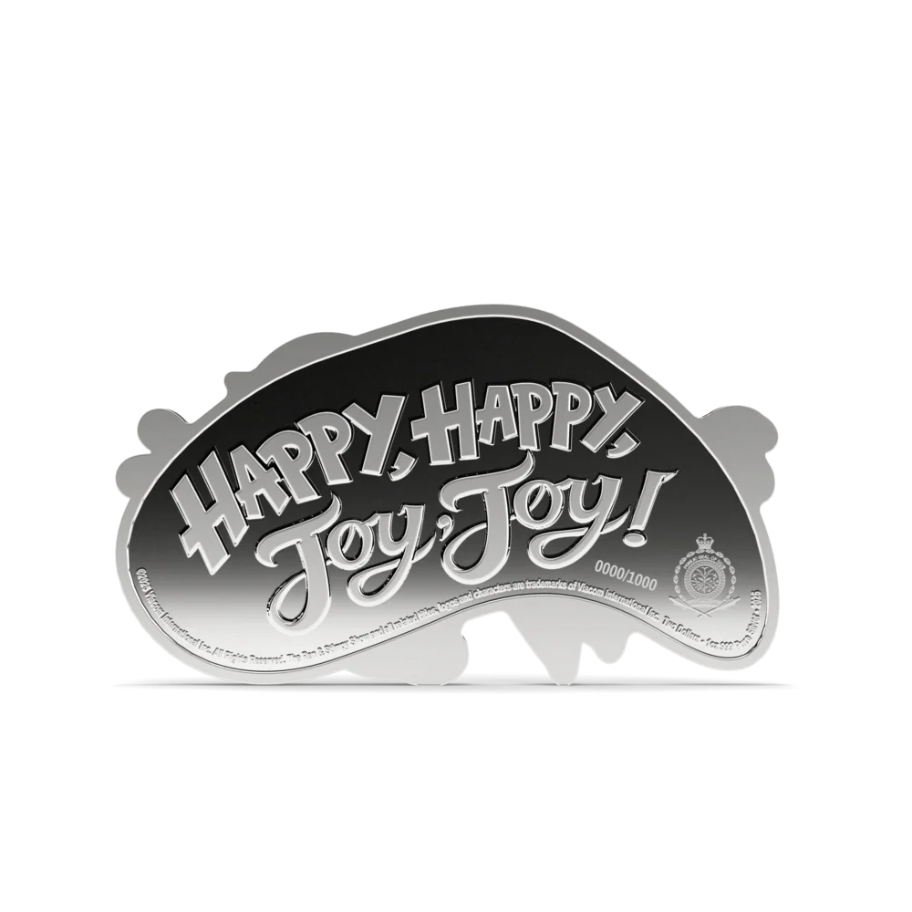 2025 Ren & Stimpy - Butt Bump 1oz Silver Coin - Image 3