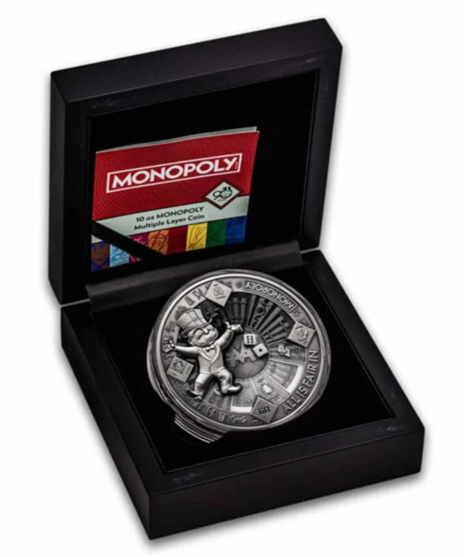 2025 Samoa 10 oz Silver Monopoly Multi Layer Coin (w/ Box & COA) - Image 2