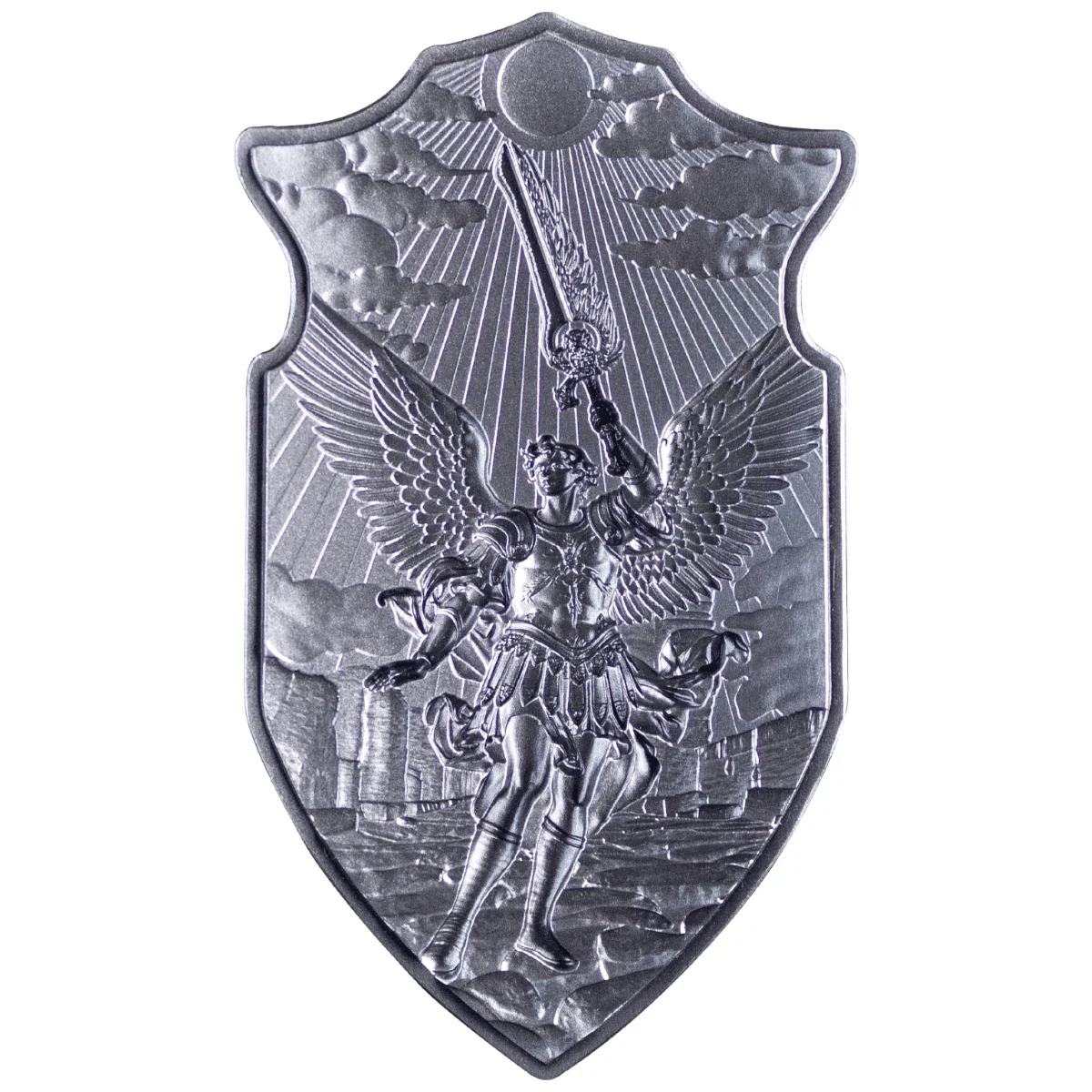 2025 South Korea The Shield of St. Uriel 2 oz Silver Shaped Stacker - Image 2